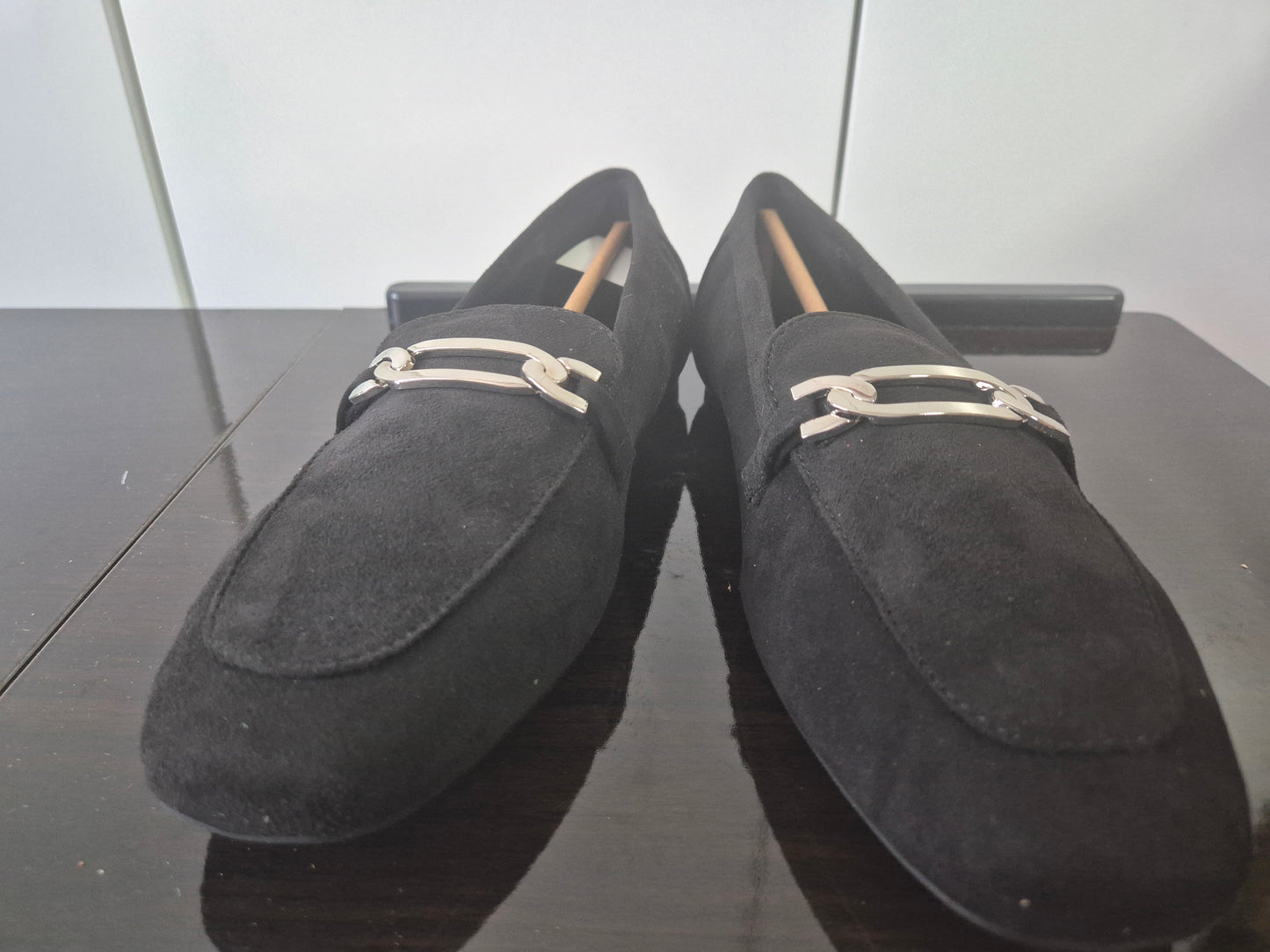 ANISTON SHOES Loafer Slipper Flat schwarz Gr. 40