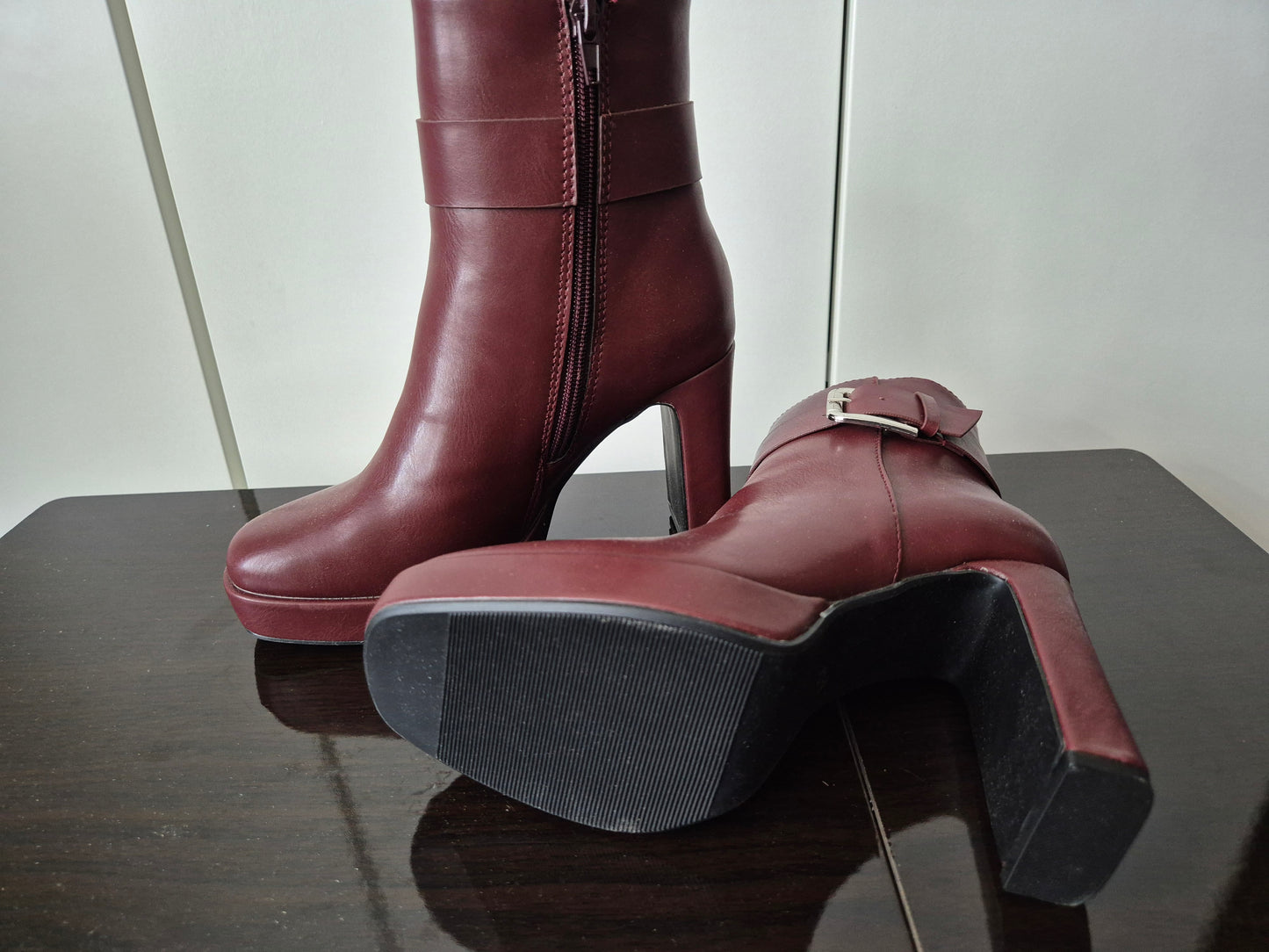 ANISTON SHOES Stiefelette mit Plateau weinrot Gr. 36