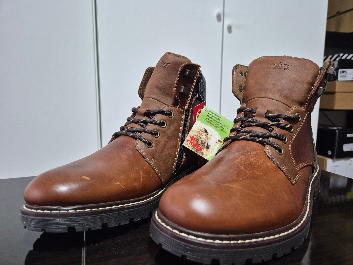Rieker Schnürstiefel Rieker-Tex braun Gr. 40