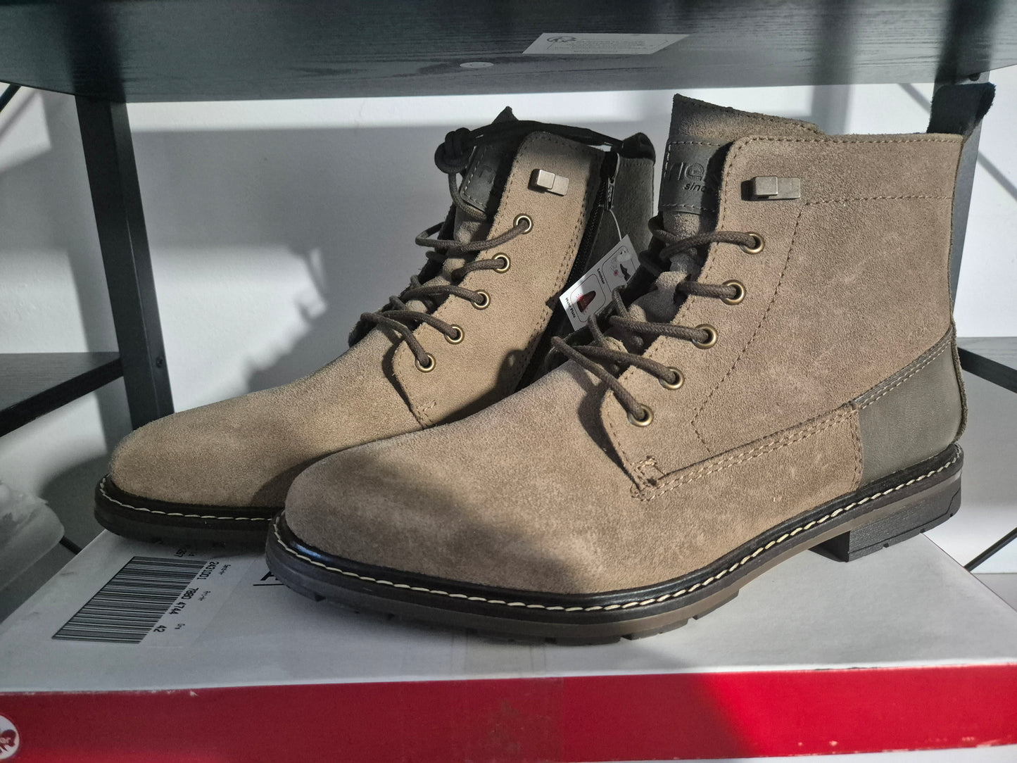 Rieker Schnürstiefel braun Gr. 42