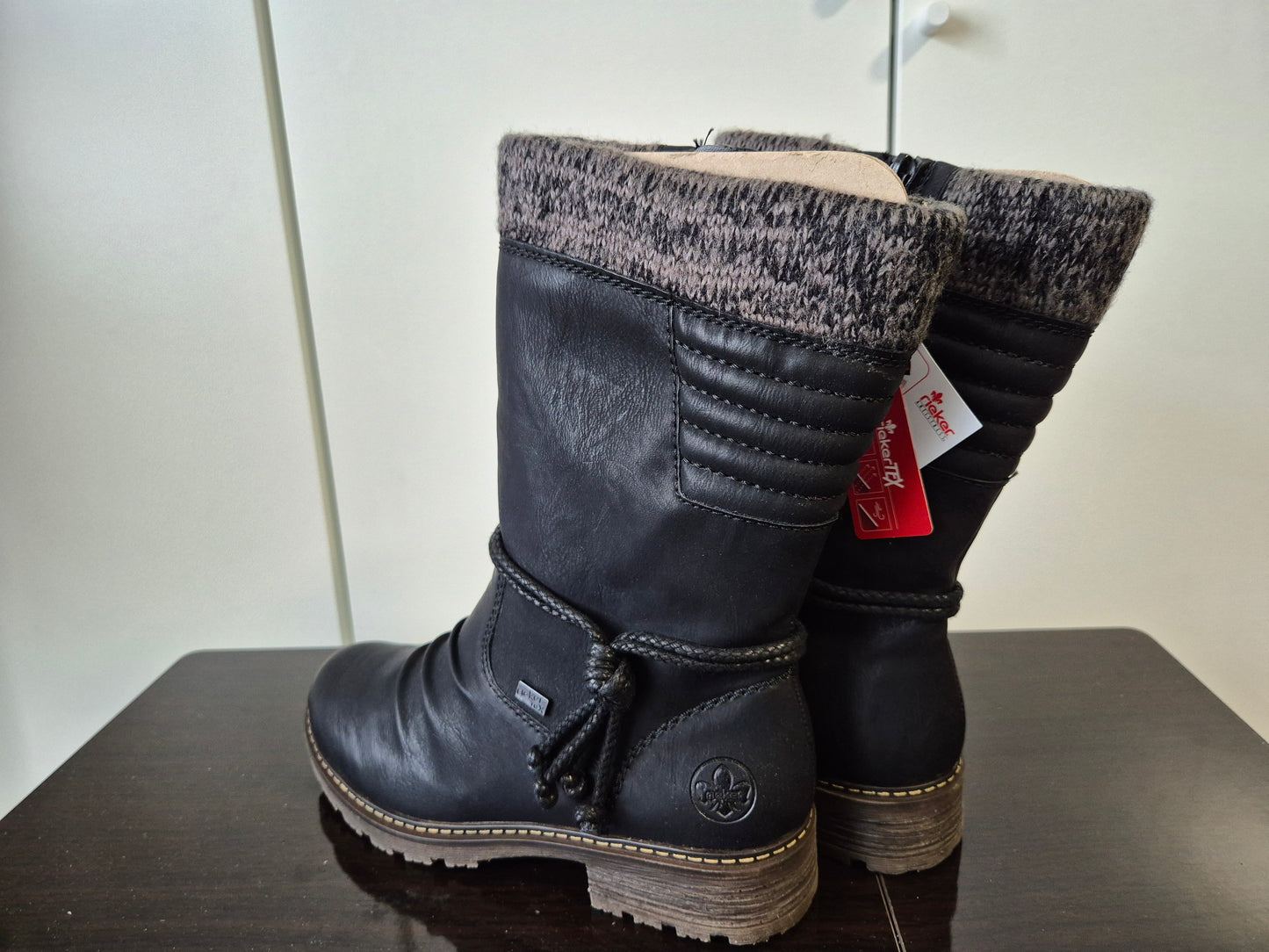 RIEKER Boots mit Blockabsatz schwarz Gr. 37