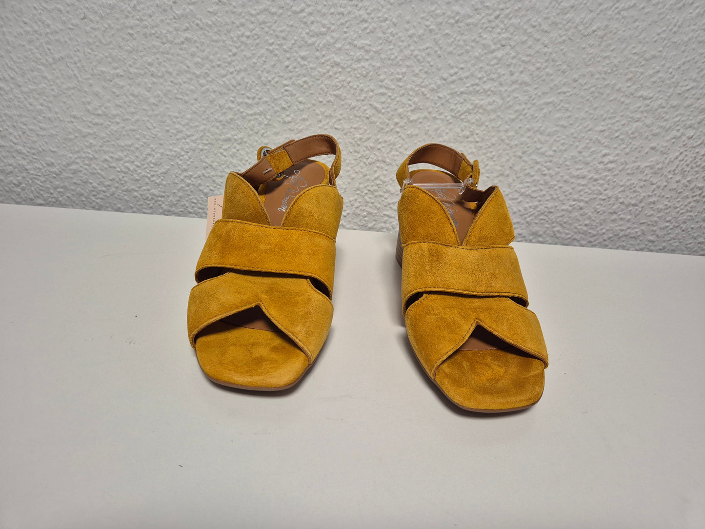 Alpe Damen Sandale, braun-gelb, Gr. 40