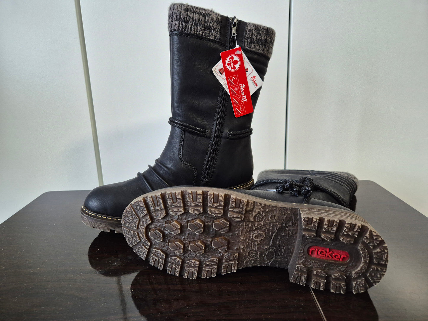 RIEKER Boots mit Blockabsatz schwarz Gr. 37