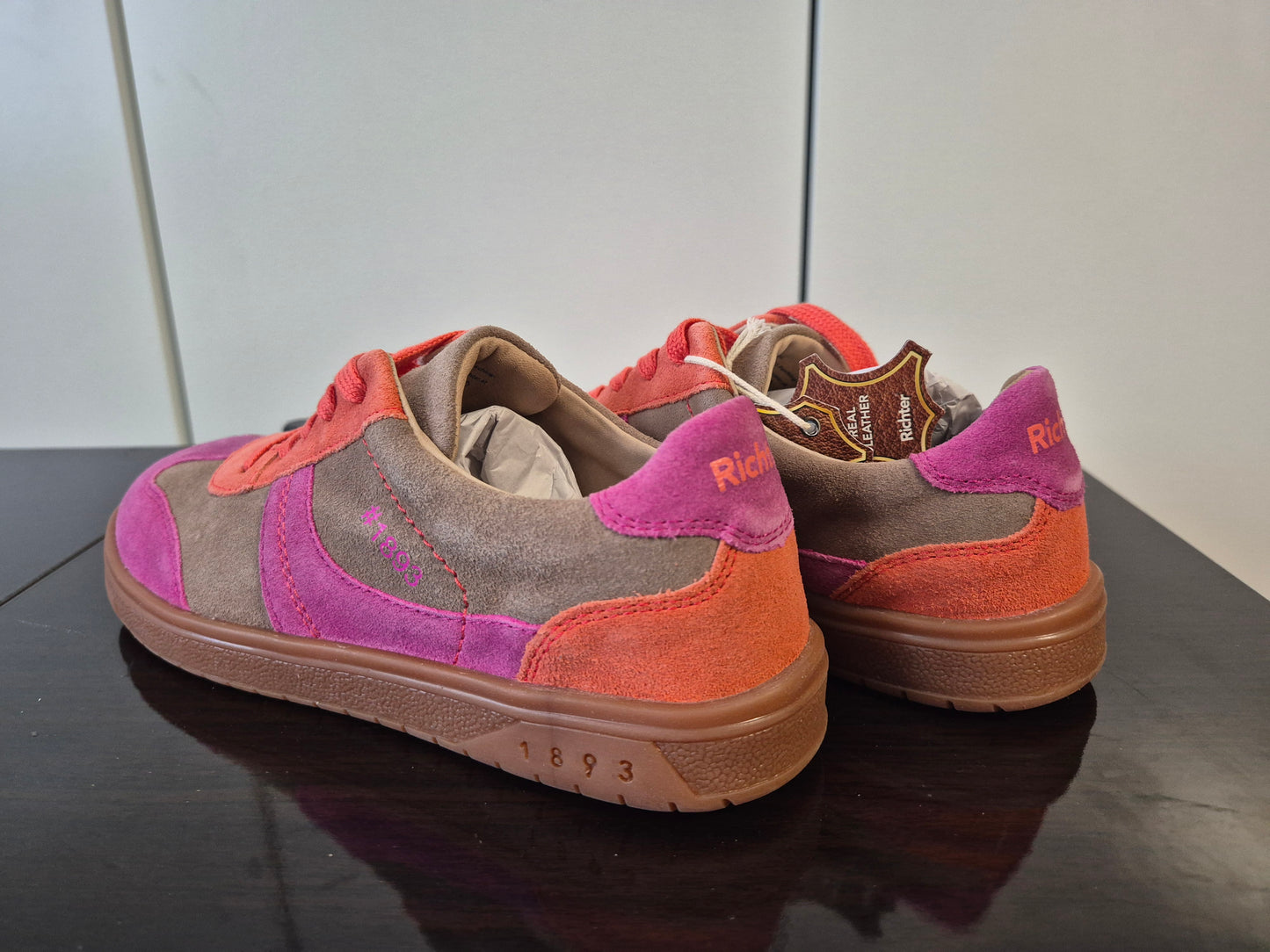 RICHTER 1893 WMS: mittel Sneaker beige-rosa Gr. 35
