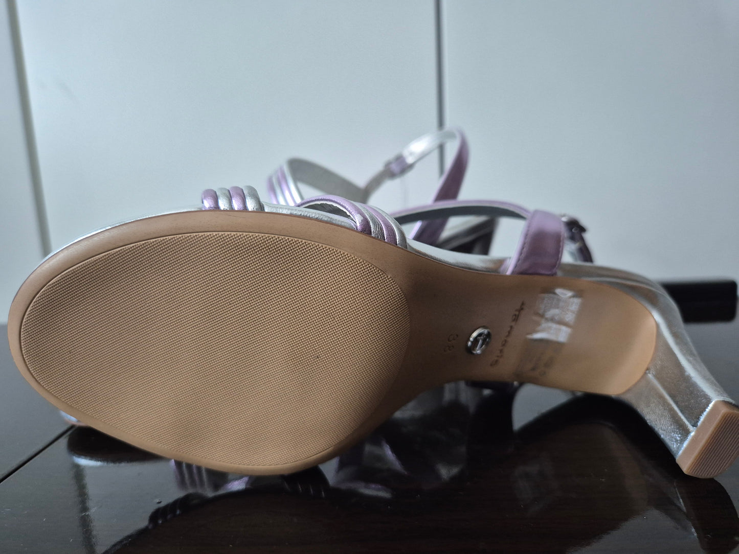 Tamaris Sandalette flieder/silber Gr. 38