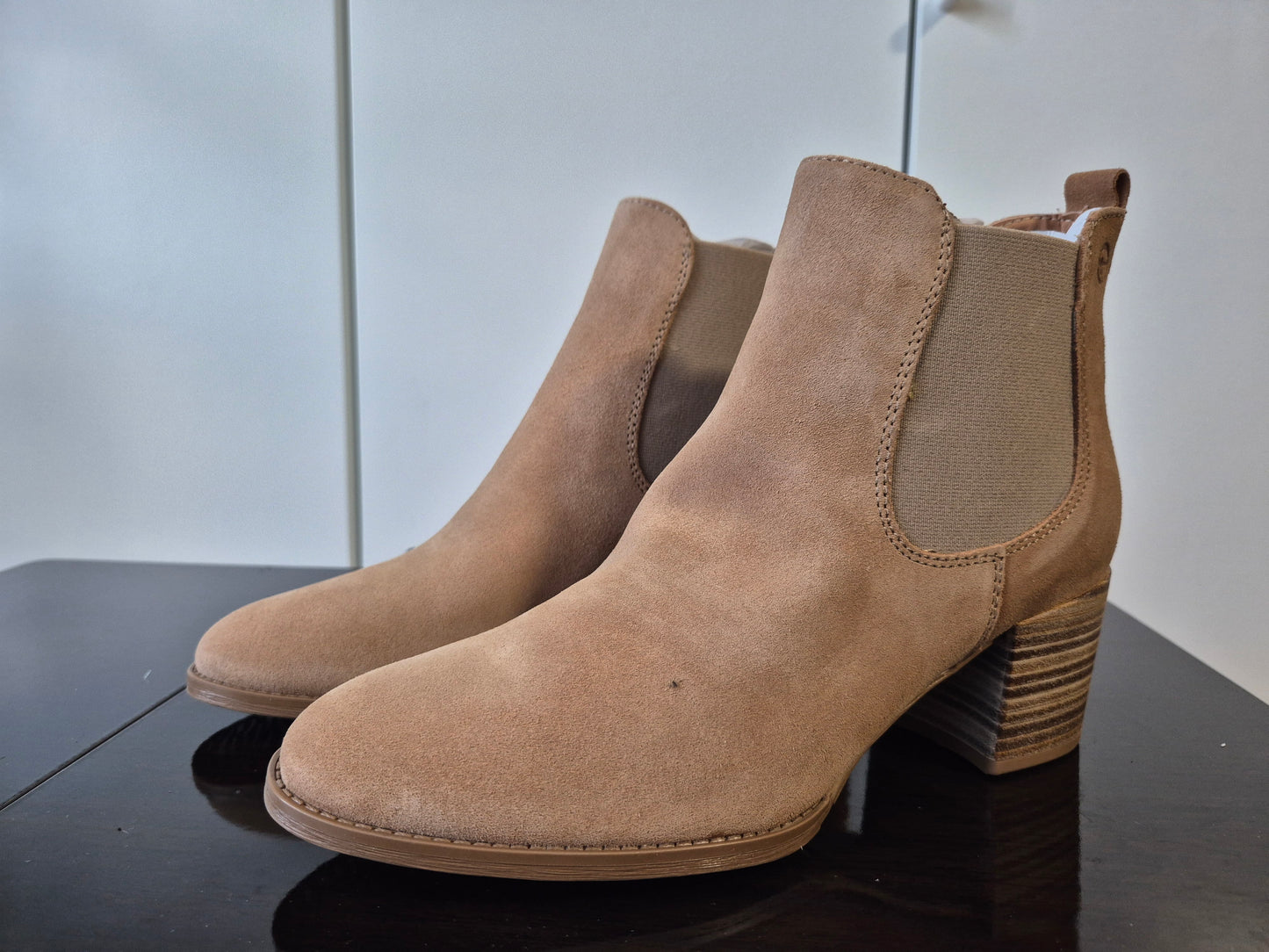 TAMARIS Chelsea Boots Cowboy Stiefelette beige