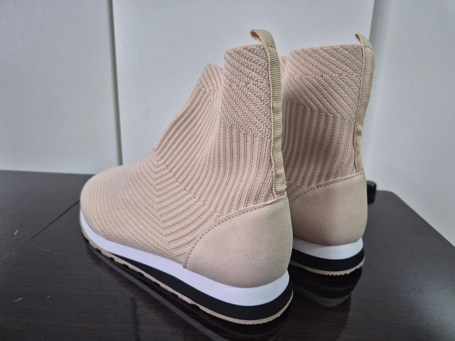 VIVANCE Sneaker Sockenschuh, elastisches Material beige Gr. 38