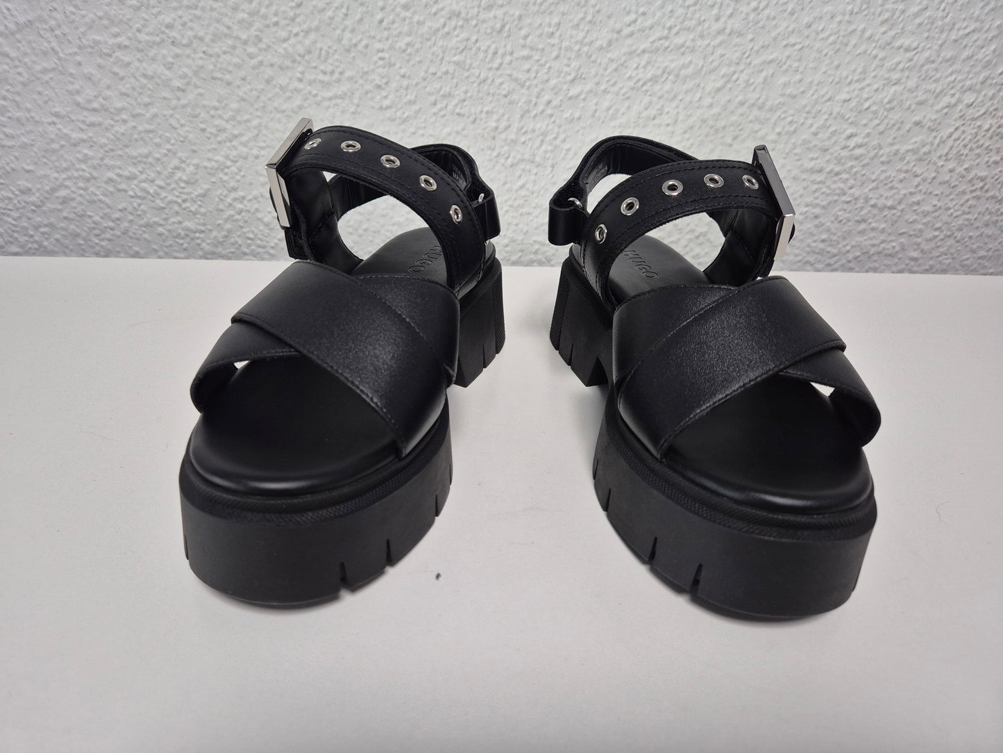 HUGO Kris Sandal Plateausandaletten schwarz Gr. 36