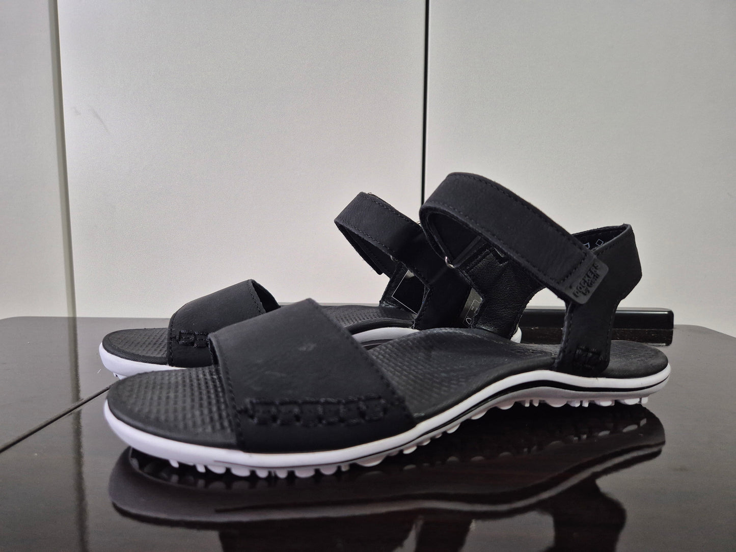 DOCKERS BY GERLI Sandale Barfußschuh, Klettschuh, Sommerschuh schwarz Gr. 37