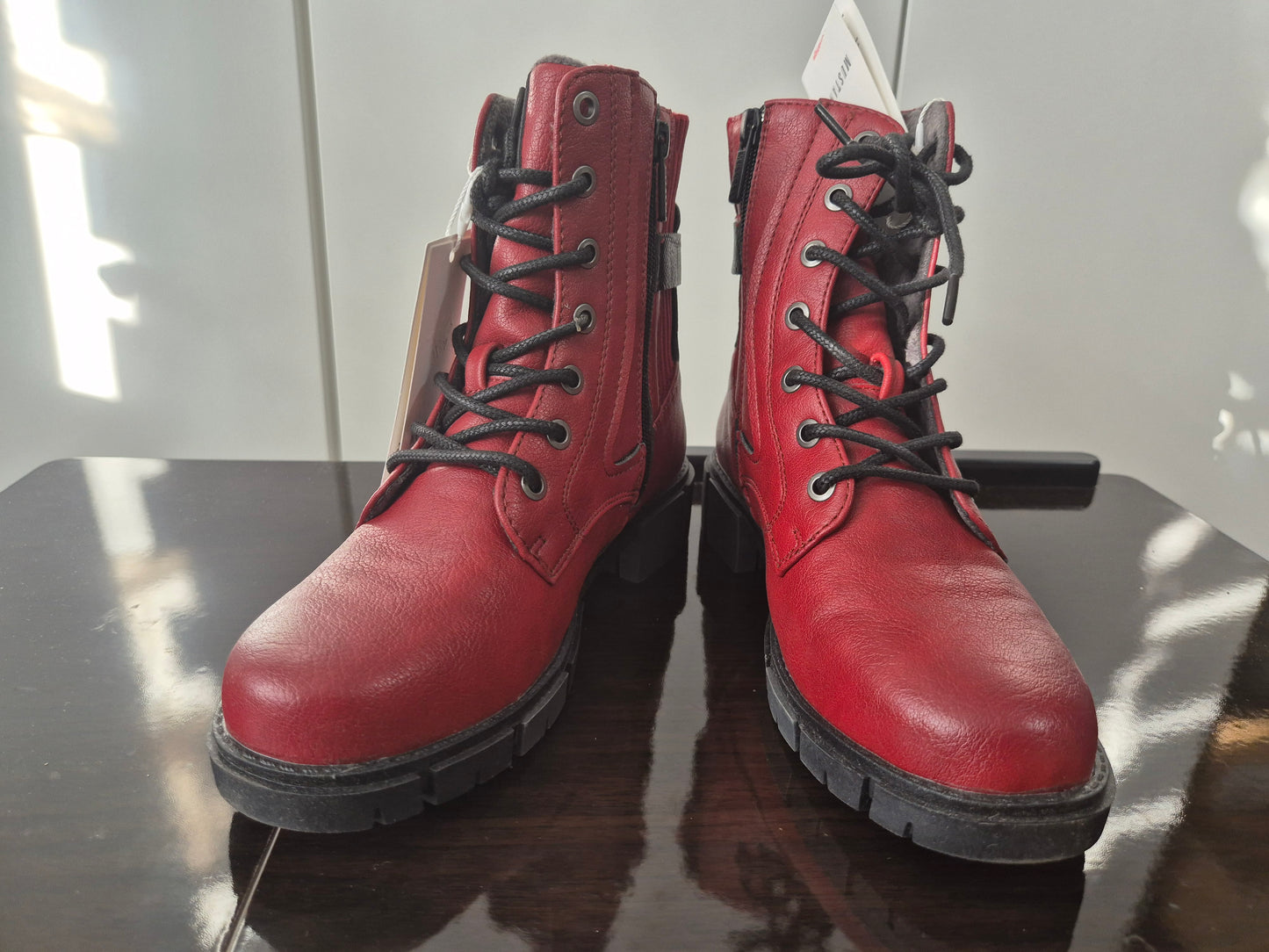 MUSTANG Schnürboots rot