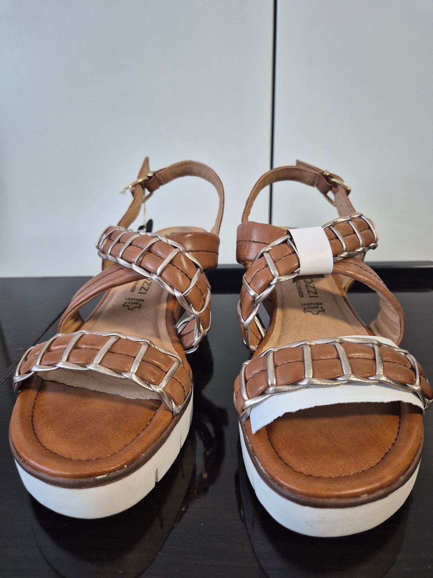 Marco Tozzi Sandalette Keilabsatz braun