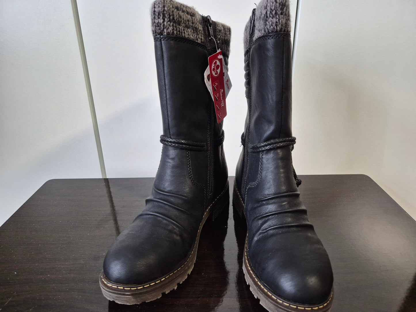 RIEKER Boots mit Blockabsatz schwarz Gr. 37