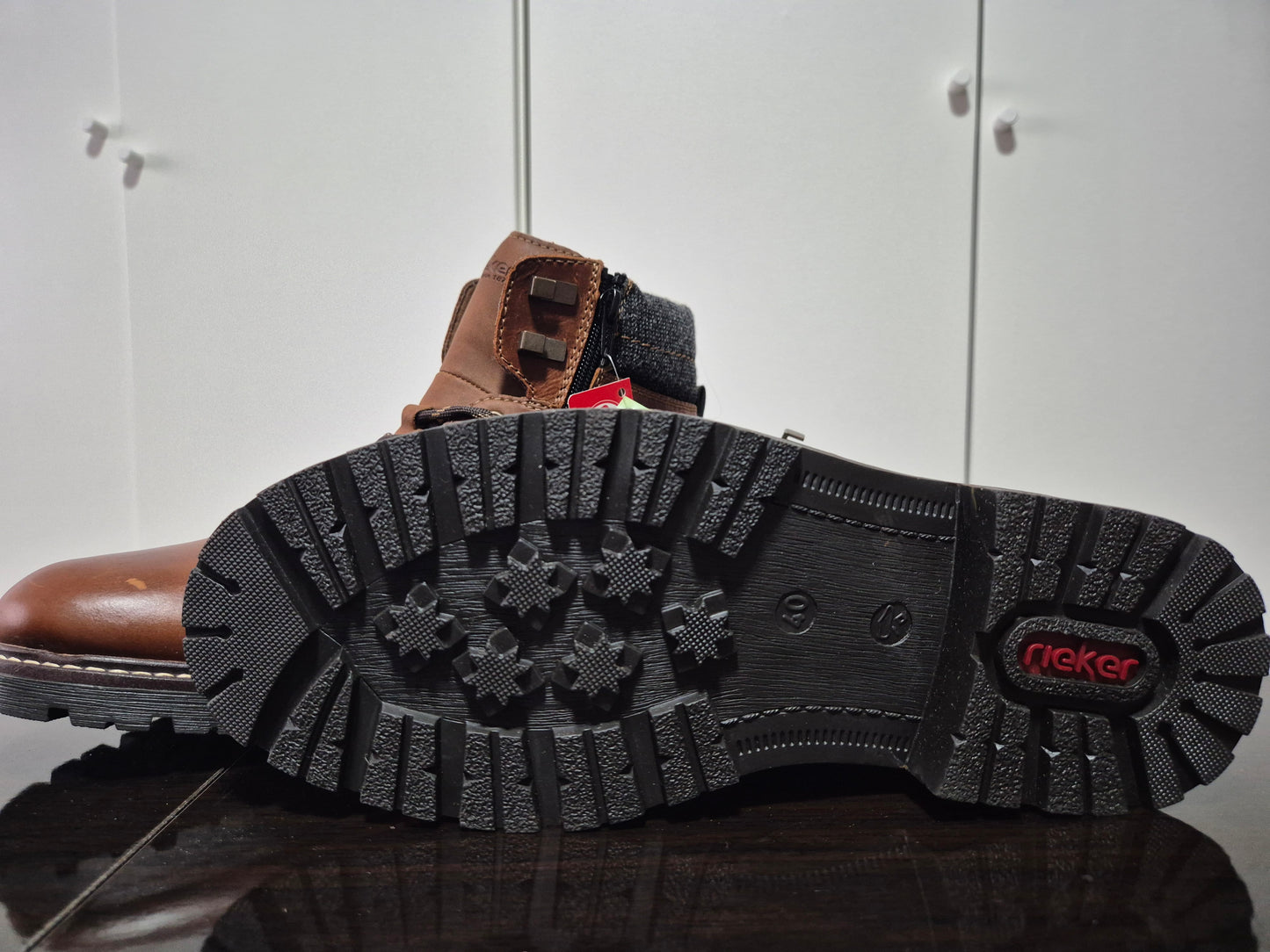 Rieker Schnürstiefel Rieker-Tex braun Gr. 40