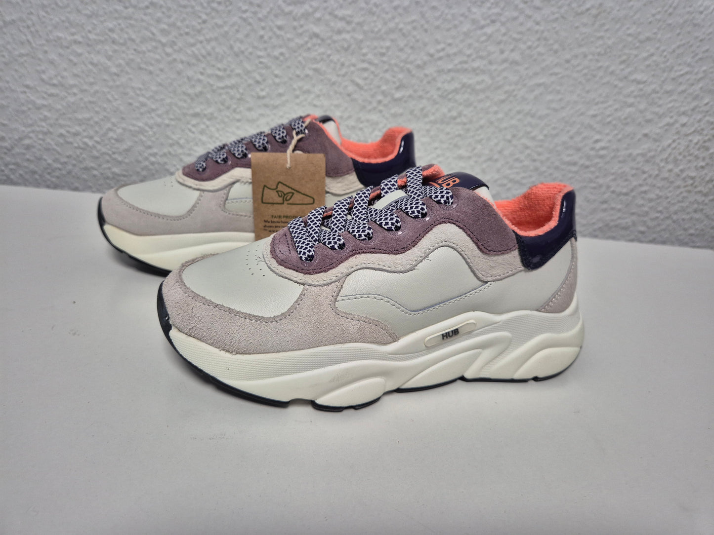 HUB Sneaker Rock L59 Terry weiß violett schwarz, Gr. 36