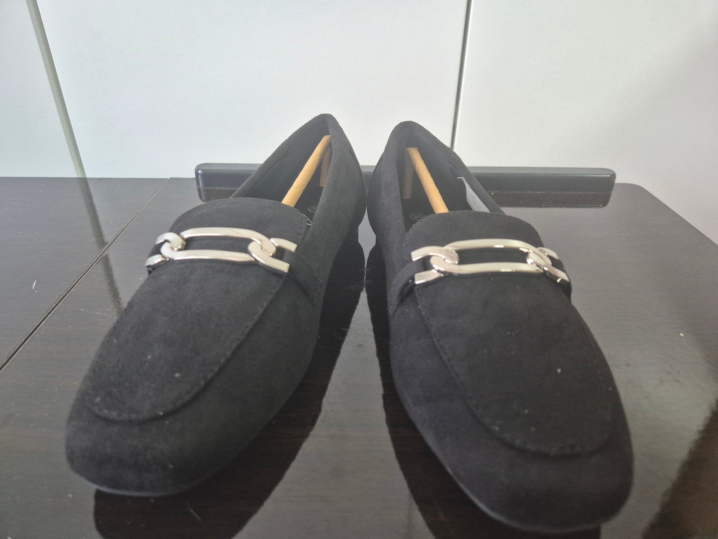 ANISTON SHOES Loafer Slipper Flat schwarz Gr. 36