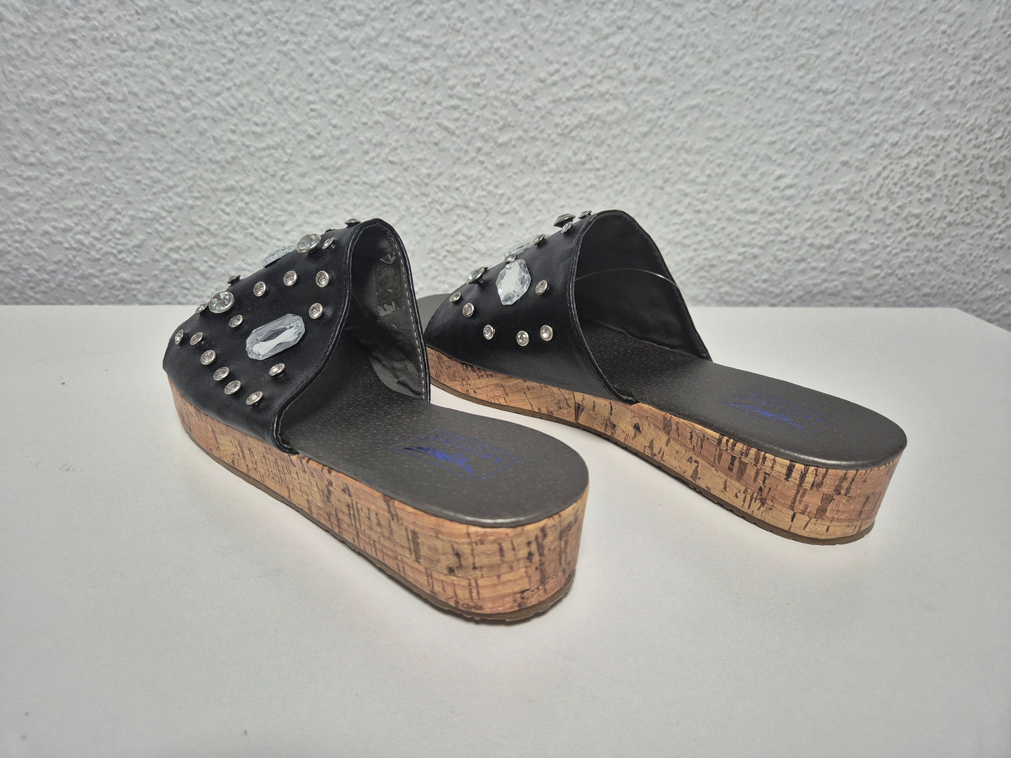 ARIZONA Pantoletten, schwarz-braun-mix, Gr. 41