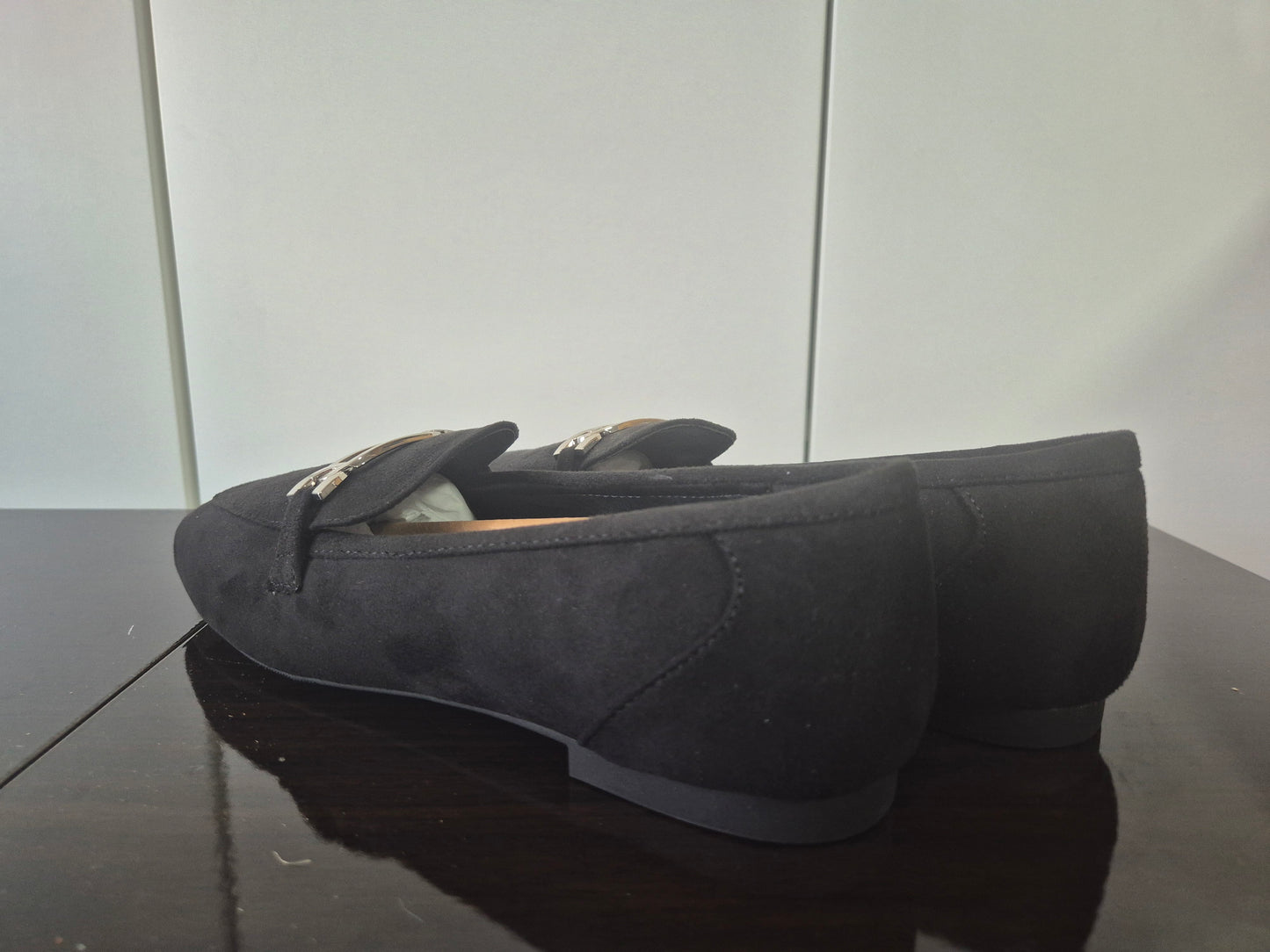 ANISTON SHOES Loafer Slipper Flat schwarz Gr. 40