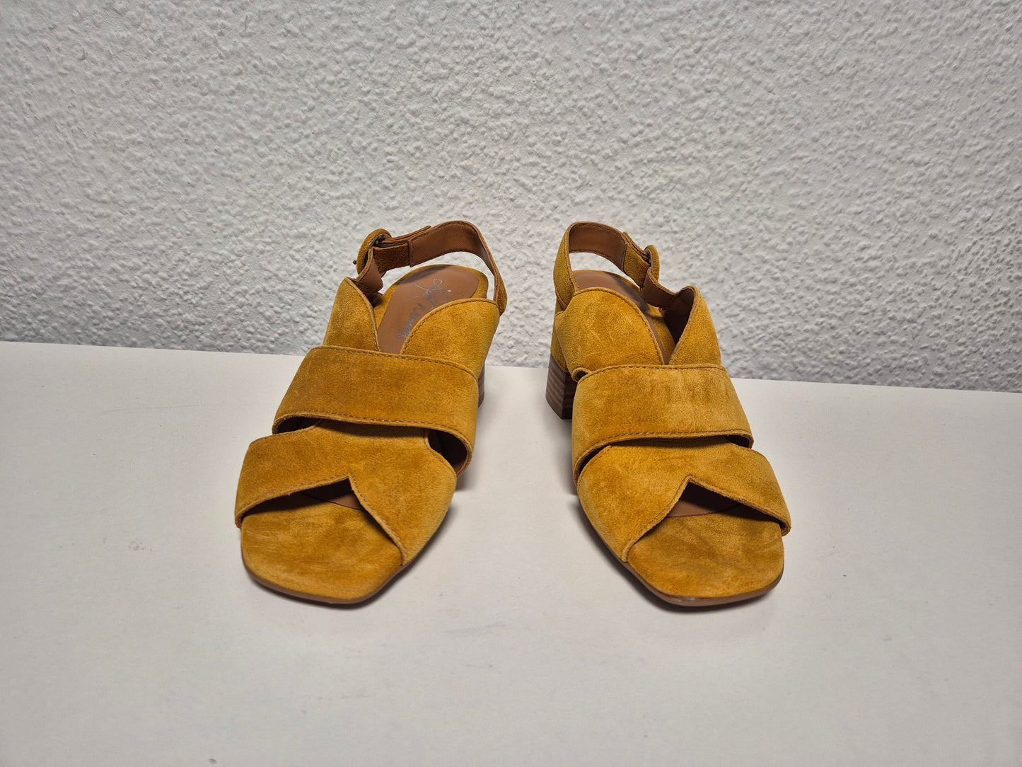 Alpe Damen Sandale, braun-gelb, Gr. 38
