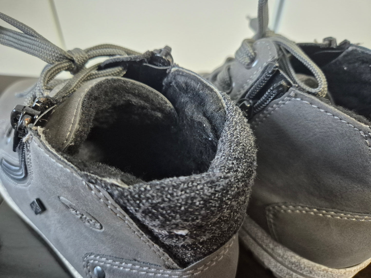 RIEKER Schnürboots mit zwei Reißverschlüsse grau Gr. 40