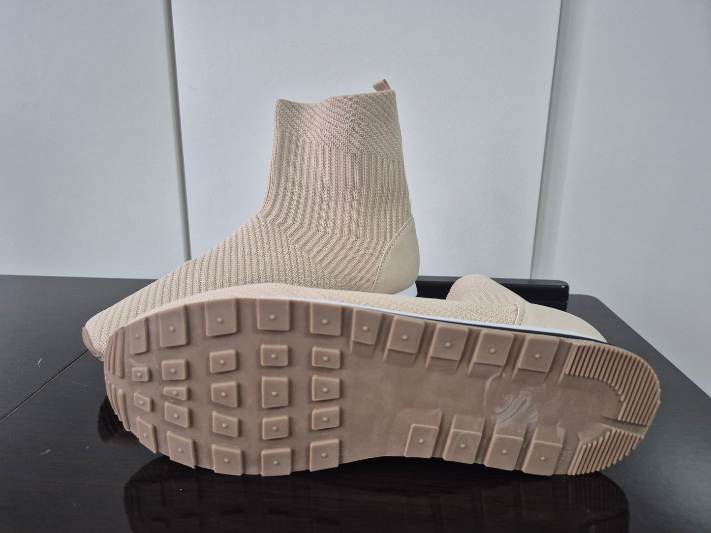 VIVANCE Sneaker Sockenschuh, elastisches Material beige Gr. 38