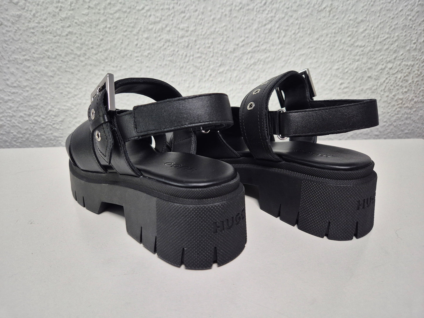 HUGO Kris Sandal Plateausandaletten schwarz Gr. 36