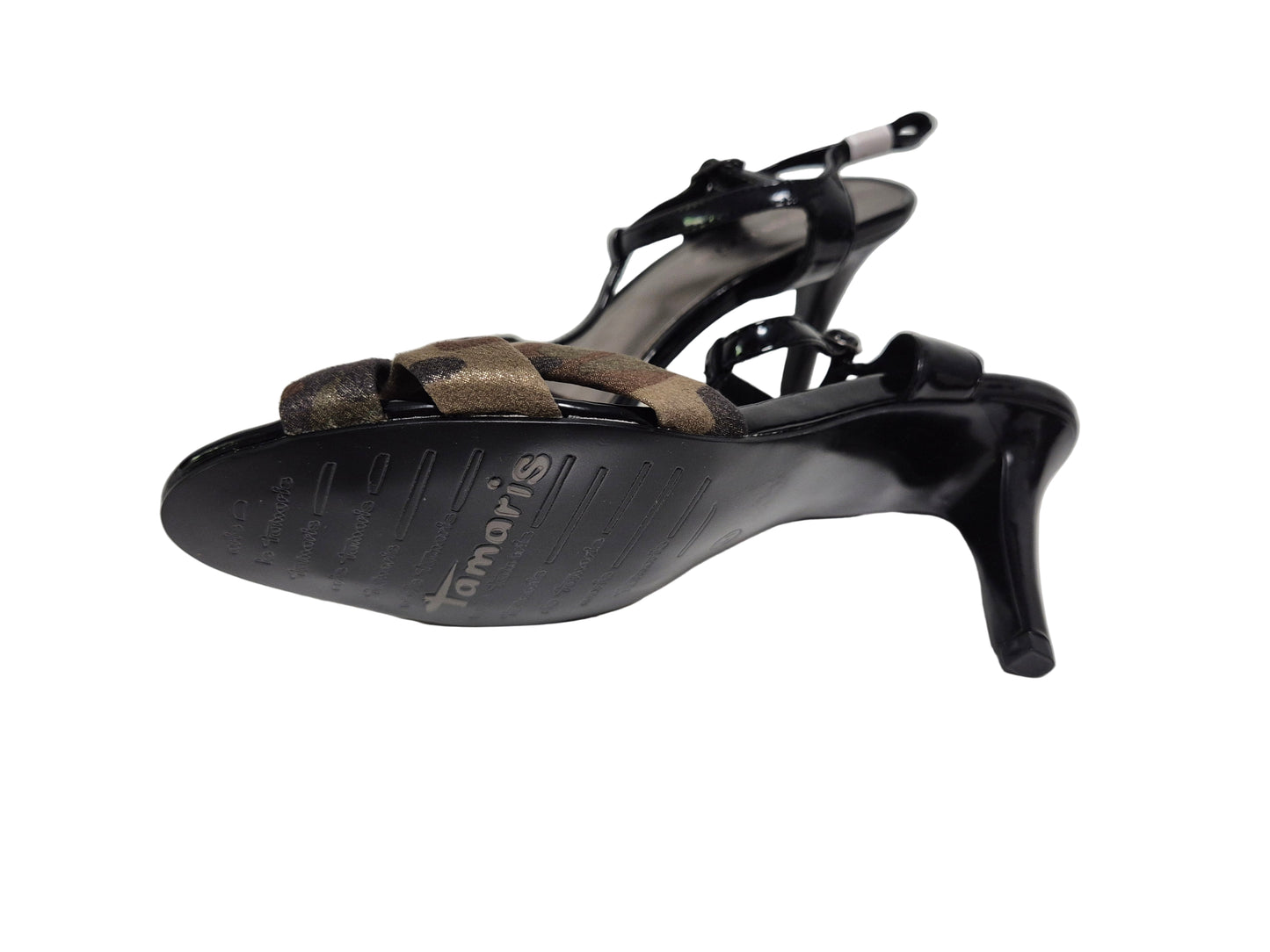 Tamaris Sandaletten mit Absatz, Schwarz-grün-mix, Gr. 41