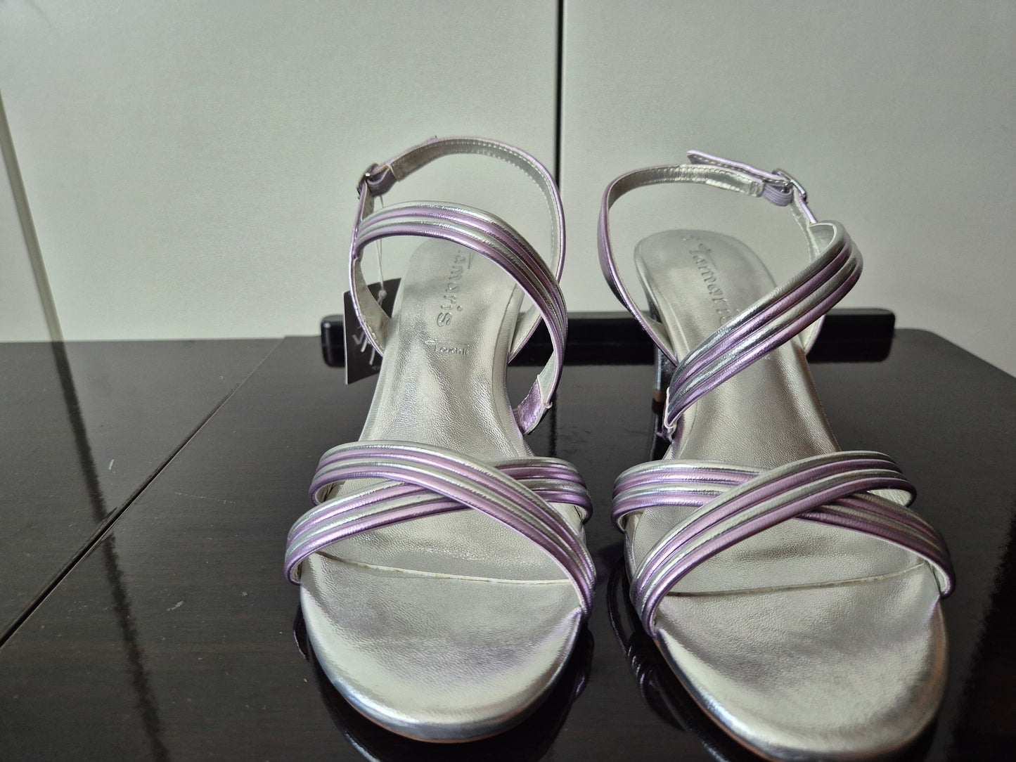 Tamaris Sandalette flieder/silber Gr. 38