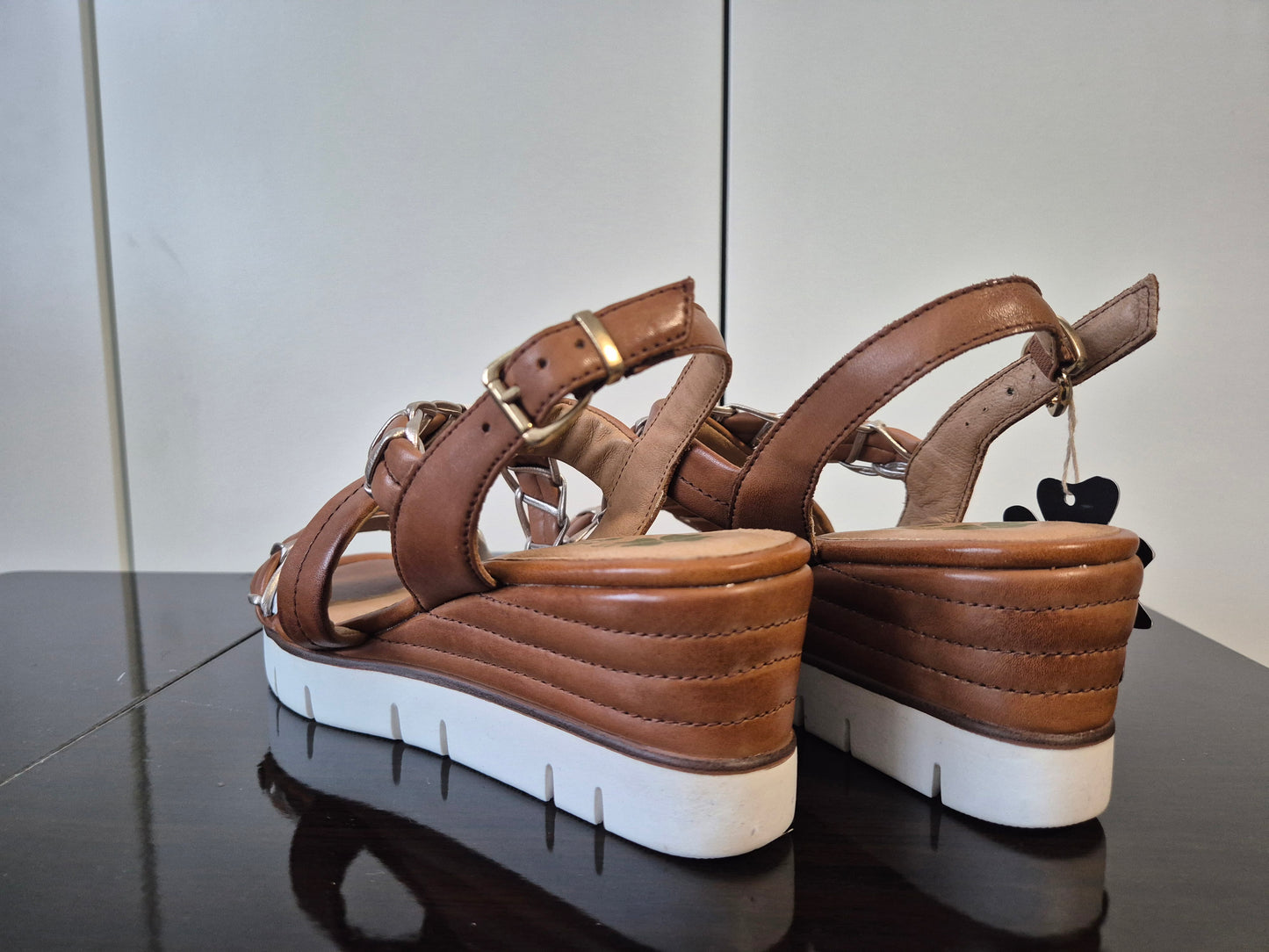 Marco Tozzi Sandalette Keilabsatz braun