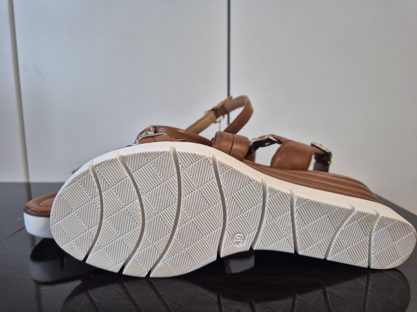Marco Tozzi Sandalette Keilabsatz braun