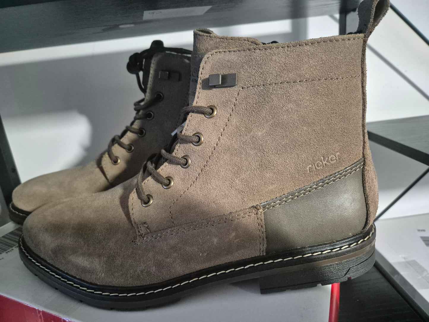 Rieker Schnürstiefel braun Gr. 42