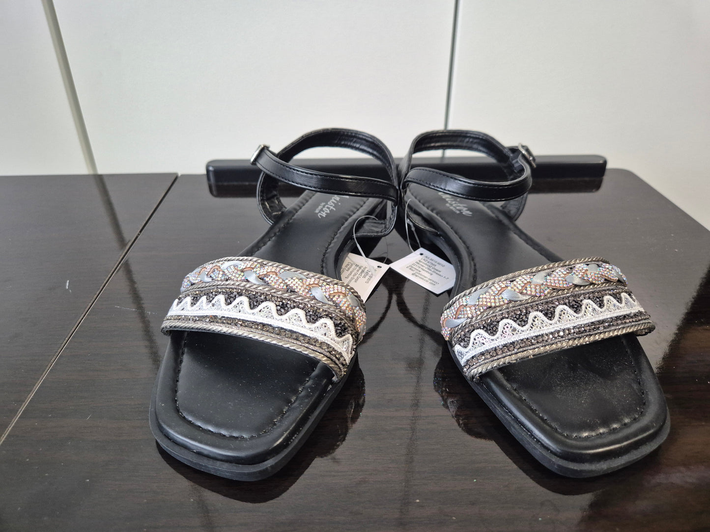 ANISTON SHOES Riemchen Sandale schwarz Gr. 38