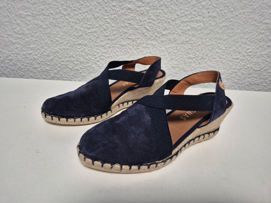 VERBENAS Milena Serraje Keilsandalette, schwarz, Gr. 35