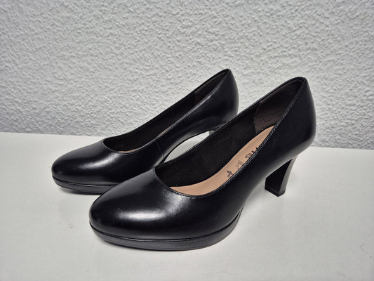 TAMARIS Pumps mit Trichterabsatz, schwarz, Gr. 38