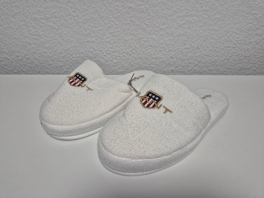 GANT Unisex Schlappen ARCHIVE SHIELD SLIPPERS, weiß, Größe S-M (ca. 40-41)