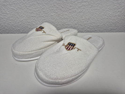 GANT Unisex Schlappen ARCHIVE SHIELD SLIPPERS, weiß, Größe L-XL (ca. 44-45)