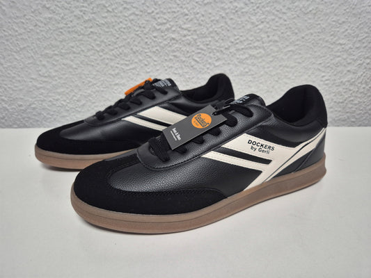 DOCKERS by Gerli Retro Sneaker, Halbschuh, schwarz, Gr. 44