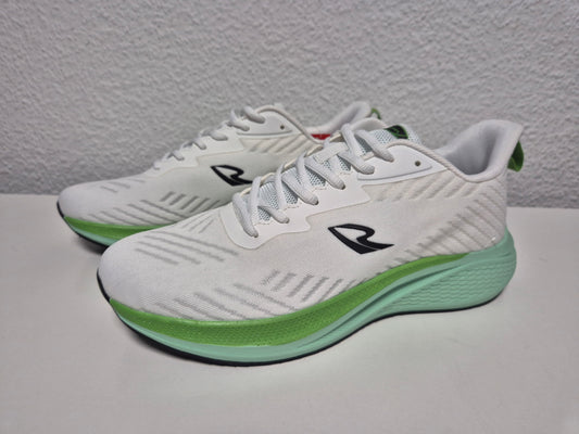 SNEAKERS Sneaker, Laufschuhe, weiß-grün, Gr. 45