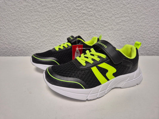 SNEAKERS Sneaker Turnschuhe, schwarz-neongelb, Gr. 32