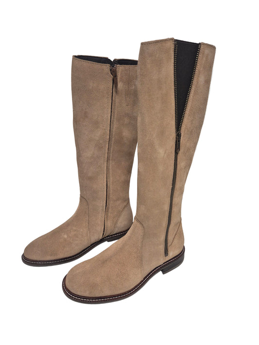 Heine Wadenhohe Stiefel aus Leder, sand, Gr. 37
