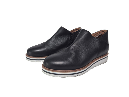 Heine Slipper aus Leder, schwarz, Gr. 37