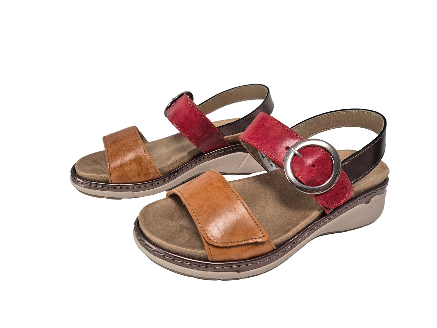 Heine Sandalen, rot-orange, Gr. 37