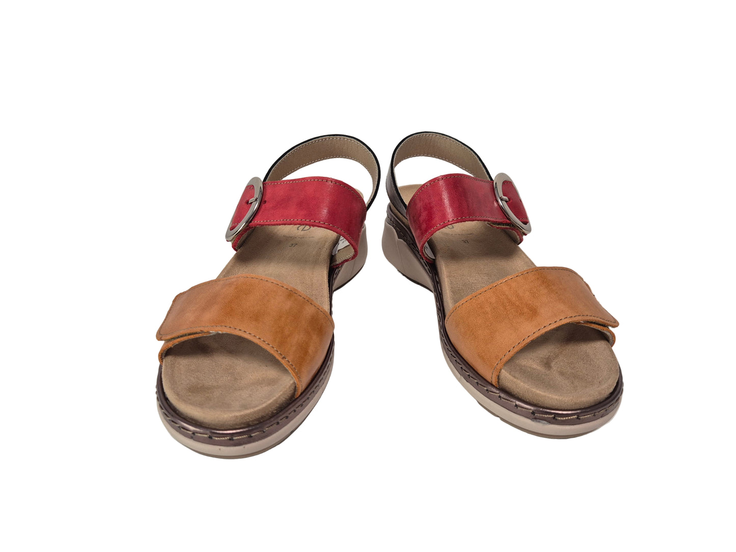 Heine Sandalen, rot-orange, Gr. 37