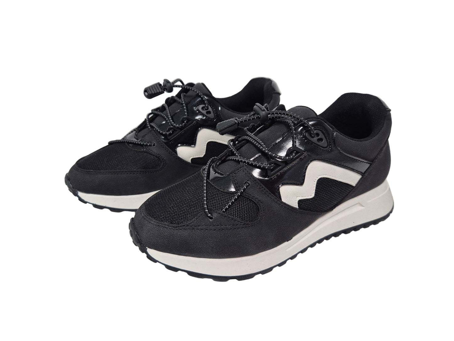 sheego Sneaker, schwarz-weiß, Gr. 37