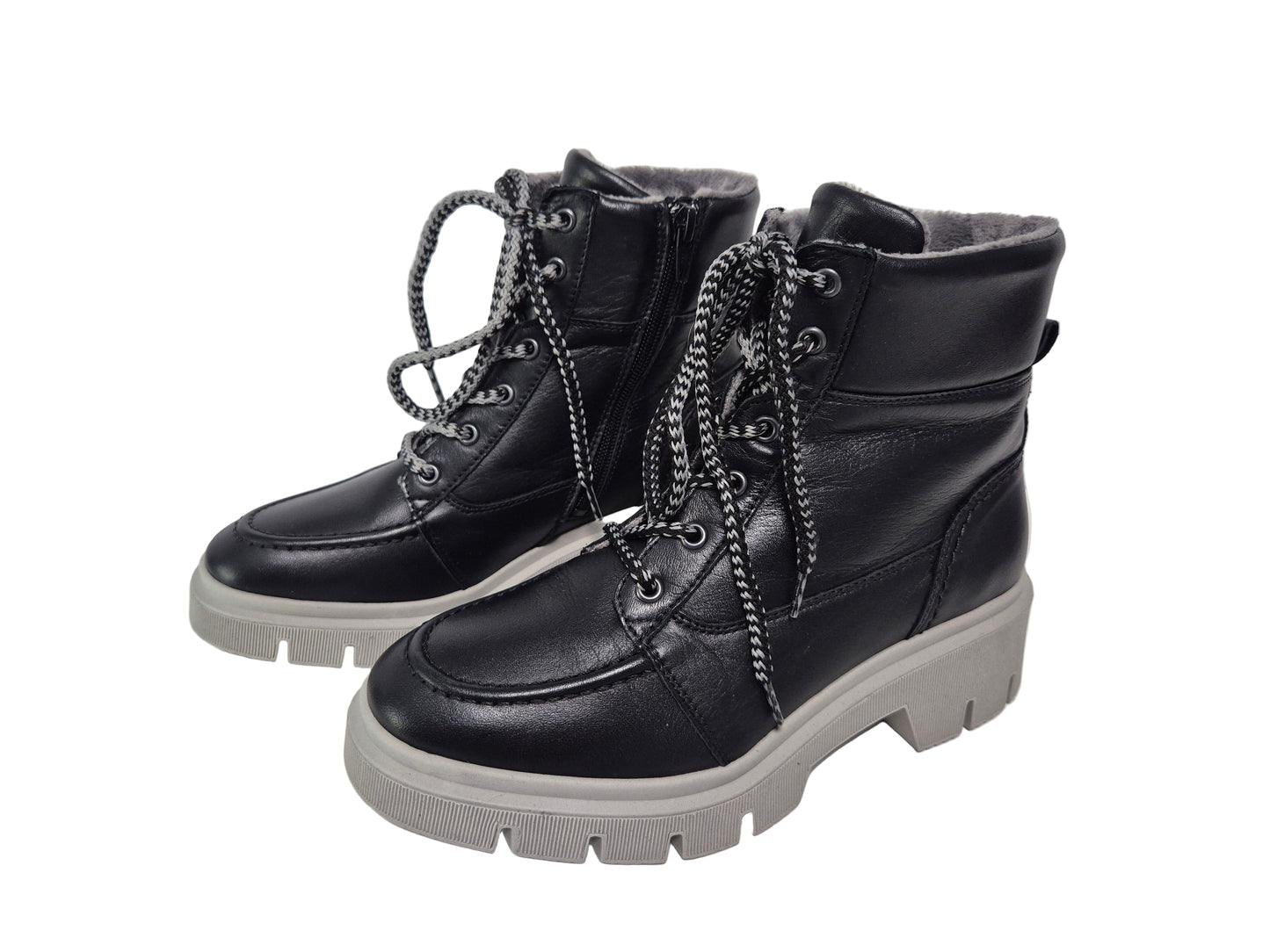 Heine Stiefelette aus Leder, schwarz, Gr. 37