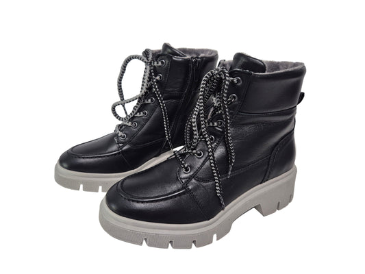 Heine Stiefelette aus Leder, schwarz, Gr. 37