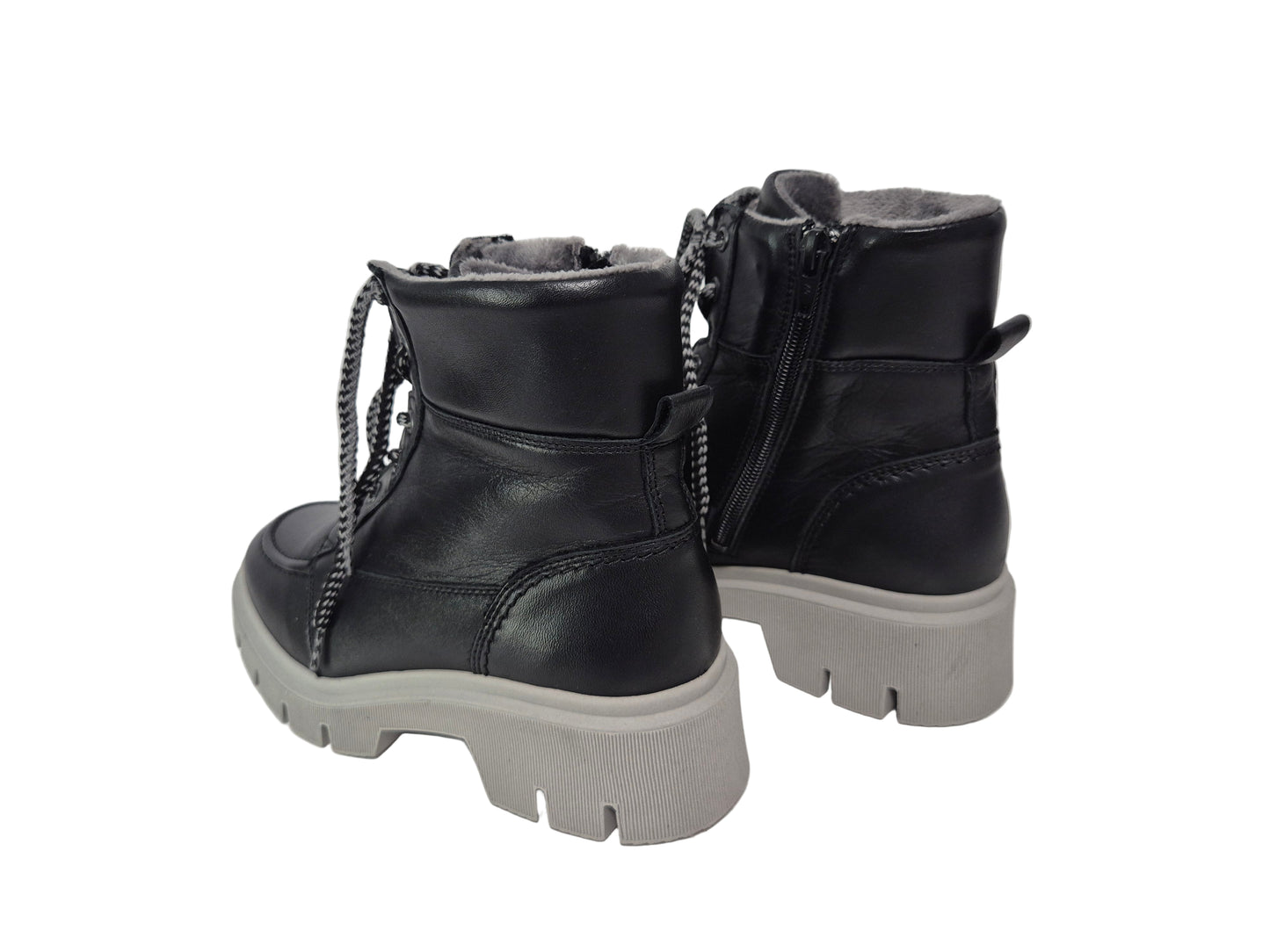 Heine Stiefelette aus Leder, schwarz, Gr. 37