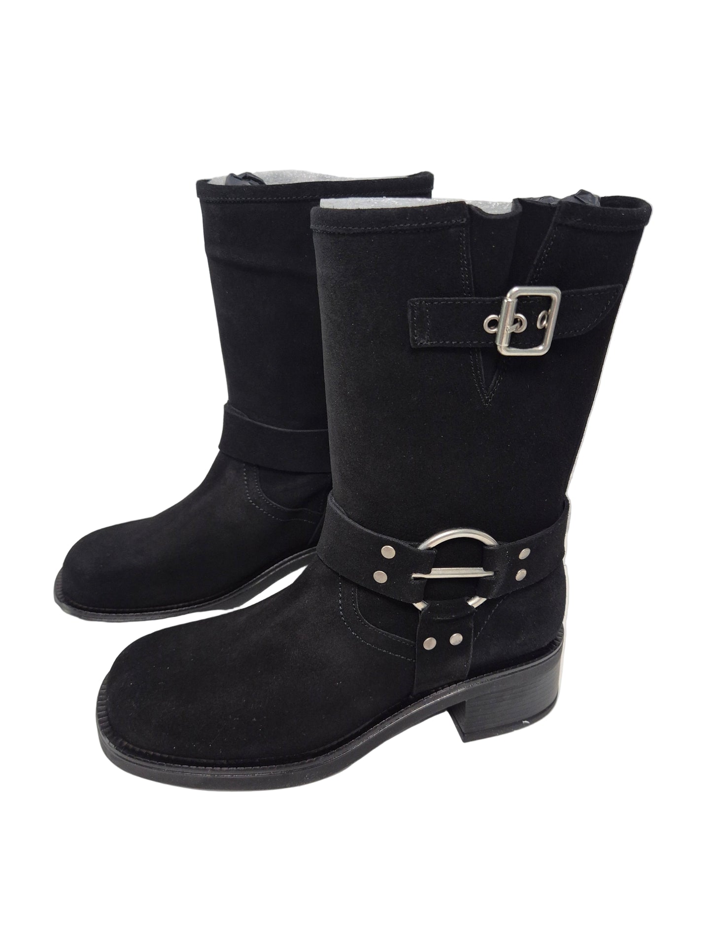 Heine Kurzstiefel aus Leder, schwarz, Gr. 38