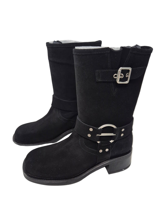 Heine Kurzstiefel aus Leder, schwarz, Gr. 38