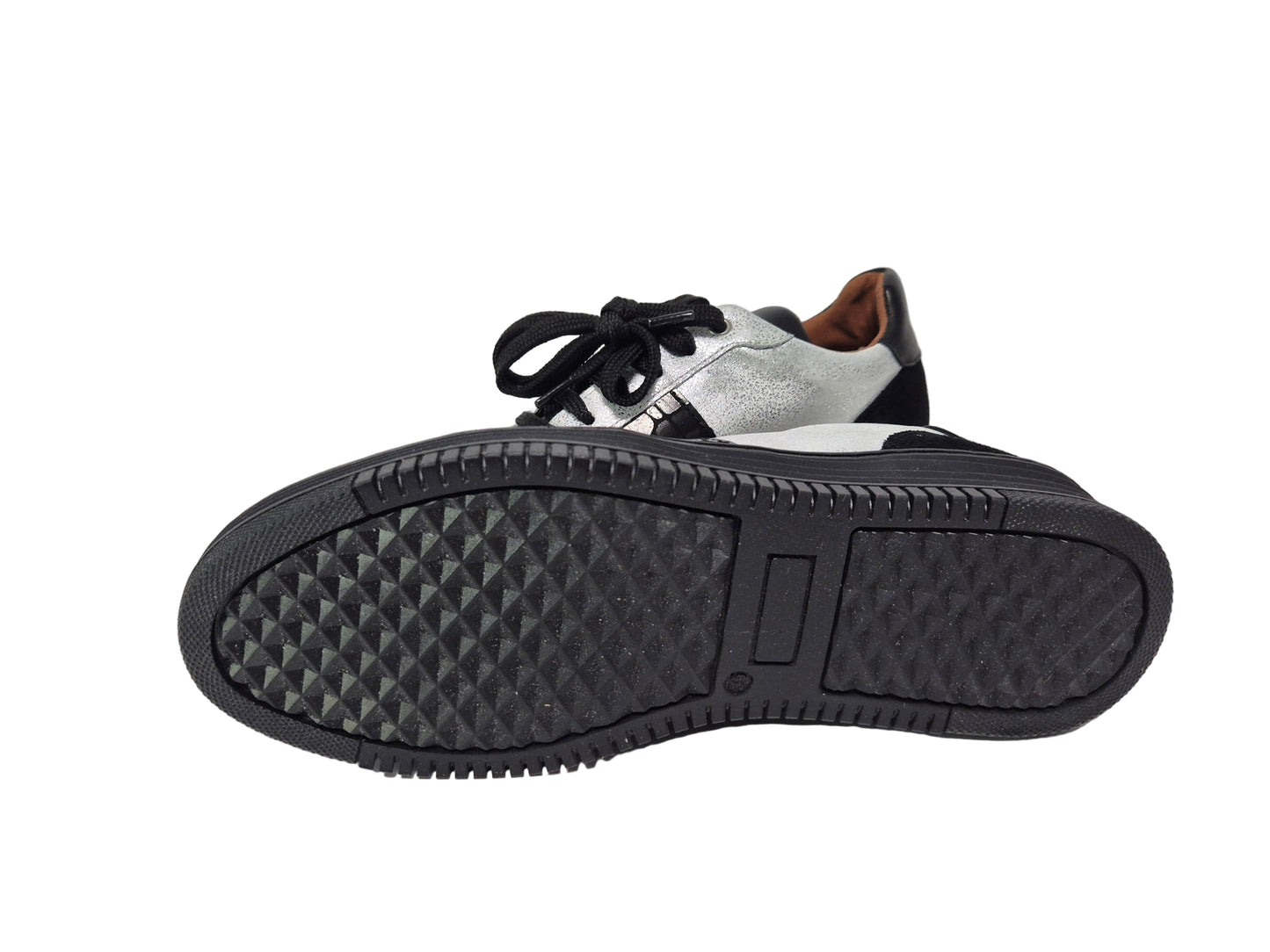 Heine Sneaker Freizeitschuh, schwarz-silber, Gr. 35