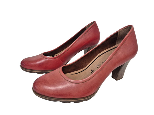 Tamaris Pumps mit Trichterabsatz, rot, Gr. 38